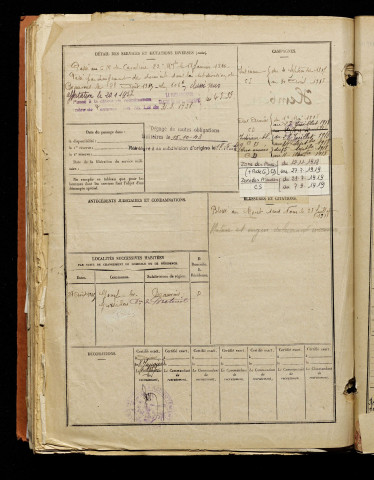 Hembery, Maurice Albert, né le 27 novembre 1897 à Villers-sous-Ailly (Somme), classe 1917, matricule n° 245, Bureau de recrutement d'Amiens