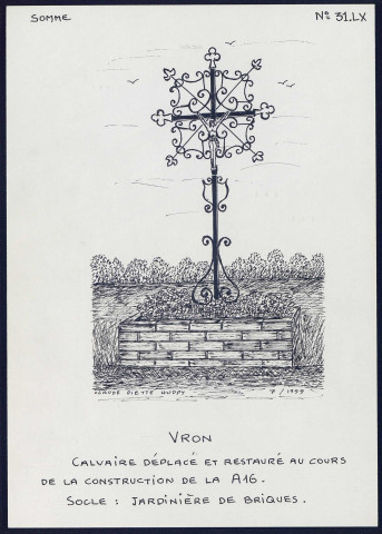 Vron : calvaire déplacé et restauré - (Reproduction interdite sans autorisation - © Claude Piette)