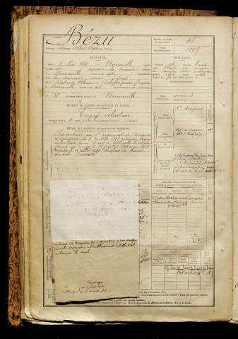 Bézu, Lucien Albert Alphonse, né le 03 mai 1880 à Bernaville (Somme), classe 1900, matricule n° 48, Bureau de recrutement d'Abbeville