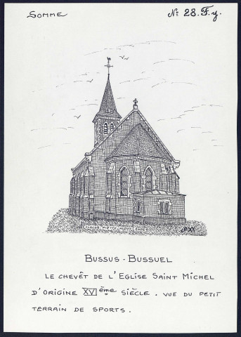 Bussus-Bussuel : chevêt de l'église Saint-Michel - (Reproduction interdite sans autorisation - © Claude Piette)