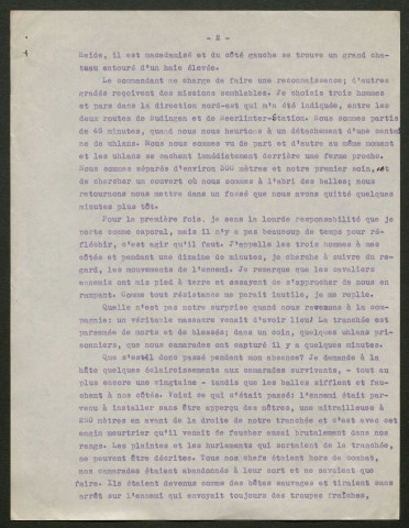 Témoignage de Duysbergh, Léopold (Caporal) et correspondance avec Jacques Péricard