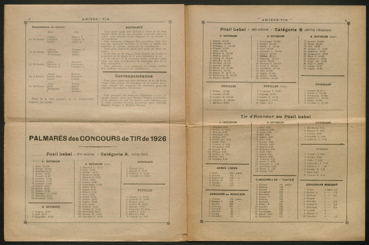 Amiens-tir, organe officiel de l'amicale des anciens sous-officiers, caporaux et soldats d'Amiens, numéro 17 (janvier 1927)