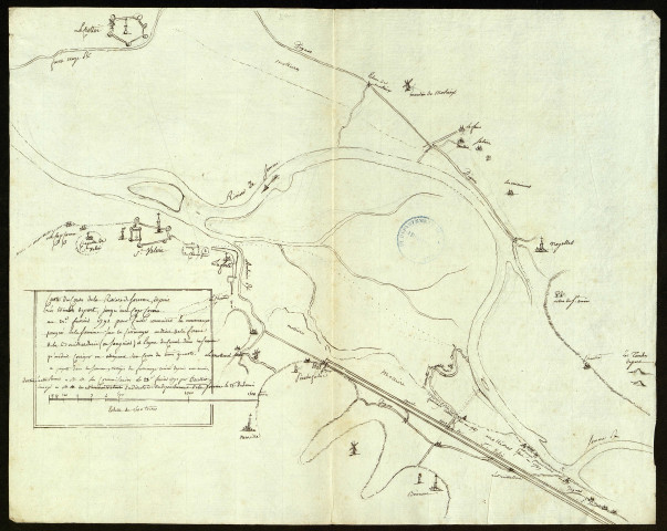 Plan du cours de la rivière de Somme depuis les tombes de Port jusqu'à St Valeri et cours de cette riviere au 10 janvier 1791