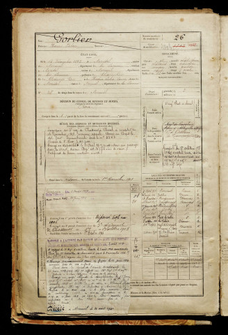 Gorlier, Henri Victor, né le 13 décembre 1877 à Morisel (Somme), classe 1897, matricule n° 26, Bureau de recrutement de Péronne