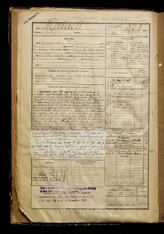 Malach, Jean, né le 27 avril 1899 à Paris (Paris), classe 1919, matricule n° 528, Bureau de recrutement d'Abbeville