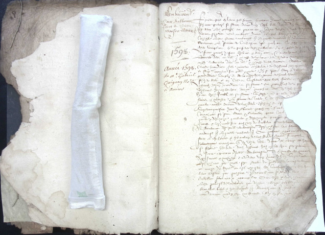 Etude de Me Jean Quignon à Amiens (étude n°22). Minutes de l'année 1598
