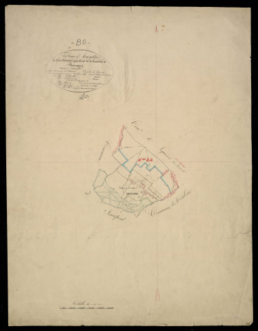 Plan du cadastre napoléonien - Bermesnil (Bernapré) : tableau d'assemblage