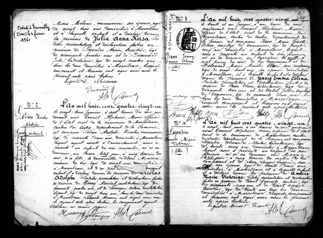 Marcelcave : naissances, mariages, décès