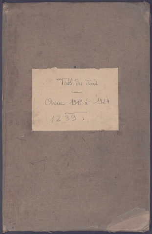 Table des successions et absences du bureau de Domart-en-Ponthieu