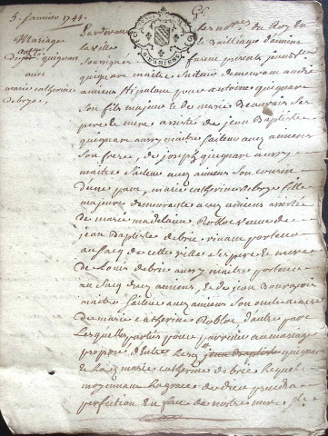 Etude de Me Firmin Magnier à Amiens (étude n°4). Minutes de l'année 1744