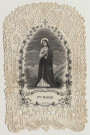 Image pieuse dentelle. Sainte Marie. La Vierge Marie