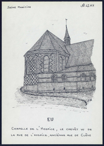 Eu (Seine-Maritime) : chapelle de l'hospice - (Reproduction interdite sans autorisation - © Claude Piette)