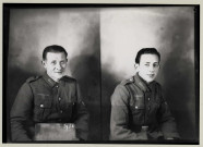 Portrait en buste de deux soldats allemands