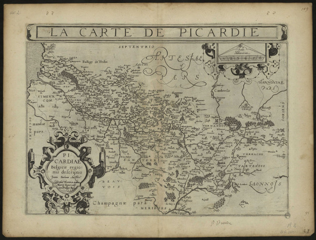 La carte de Picardie. Picardiae, Belgicae regionis descriptio, Ioanne
