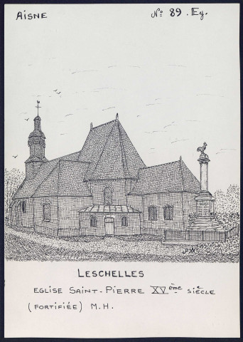 Leschelle (Aisne) : église Saint-Pierre - (Reproduction interdite sans autorisation - © Claude Piette)
