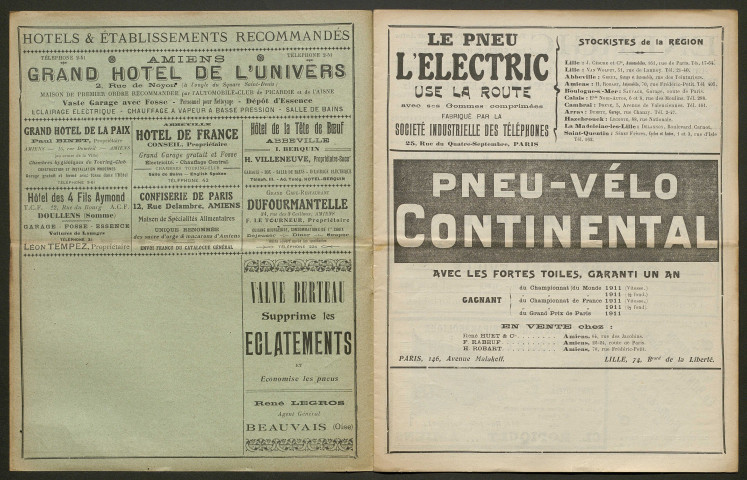 Automobile-club de Picardie et de l'Aisne. Revue mensuelle, 8e année, janvier 1912