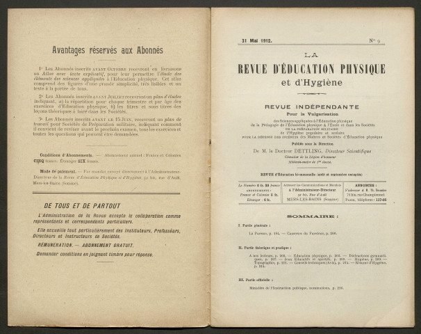 La Revue d'éducation physique et d'hygiène. Revue indépendante