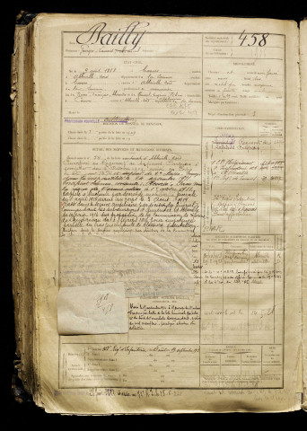 Dailly, Georges Laurent Marcel, né le 09 août 1888 à Caours (Somme), classe 1908, matricule n° 458, Bureau de recrutement d'Abbeville