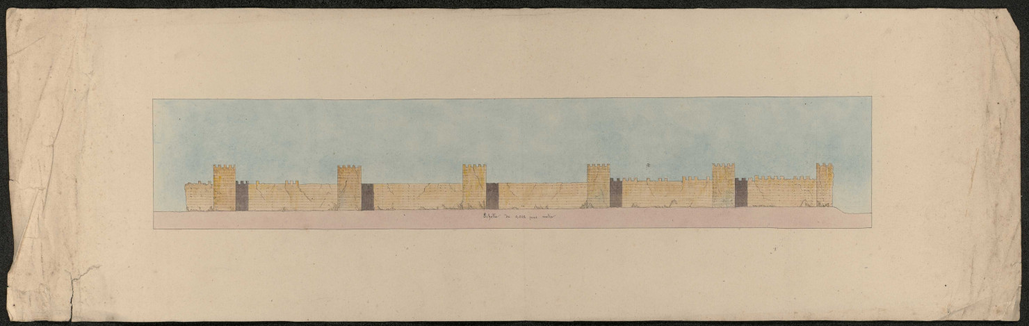 Mur fortifié d'une ville du Maghreb