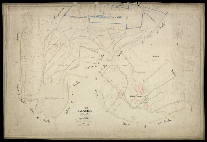 Plan du cadastre napoléonien - Maisnieres : Visse, A