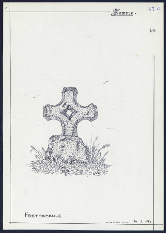 Frettemeule : croix de pierre - (Reproduction interdite sans autorisation - © Claude Piette)