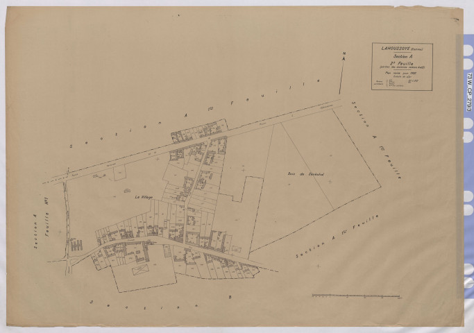Plan du cadastre rénové - Lahoussoye : section A2
