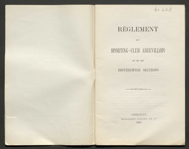 Règlement du Sporting-Club Abbevillois et de ses différentes sections