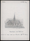 Montreuil-sur-Brêche (Oise) : vue de la façade nord de l'église - (Reproduction interdite sans autorisation - © Claude Piette)