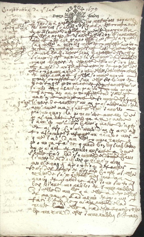 Etude de Me Antoine Limeu à Amiens (étude n°6). Minutes de l'année 1679