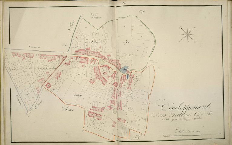 Plan du cadastre napoléonien - Atlas cantonal - Pierregot : A et B développées