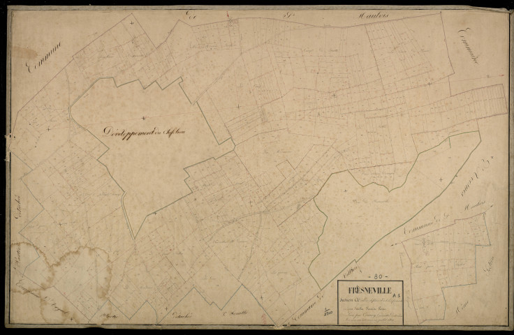 Plan du cadastre napoléonien - Fresneville : Chef-lieu (Le) ; Bois de Fresneville (Le), A1