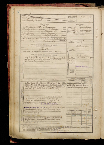 Dupont, Charles Florent, né le 24 janvier 1873 à Longueau (Somme), classe 1893, matricule n° 90, Bureau de recrutement d'Amiens