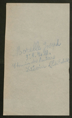 Témoignage de Morelle, Joseph et correspondance avec Jacques Péricard