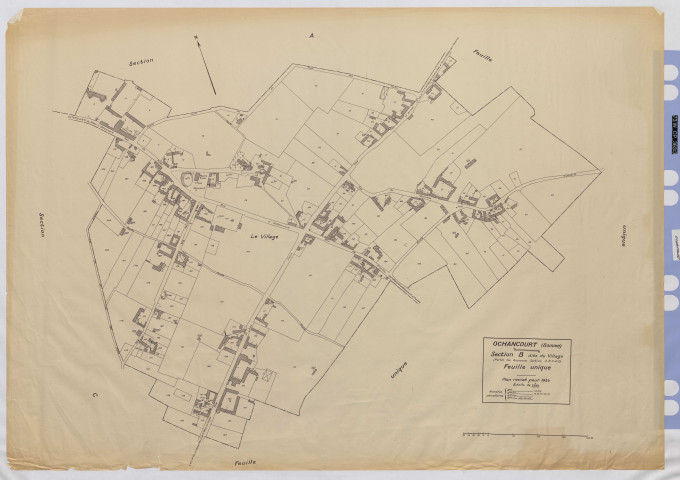 Plan du cadastre rénové - Ochancourt : section B