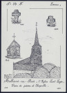 Molliens-au-Bois : l'église Saint Léger, croix de pierre et chapelle - (Reproduction interdite sans autorisation - © Claude Piette)