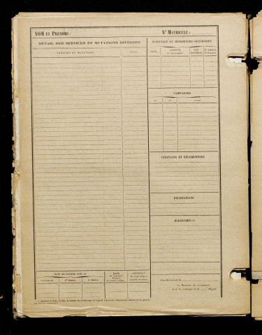 Ritz, Jules, né le 07 novembre 1898 à Liomer (Somme), classe 1918, matricule n° 155, Bureau de recrutement d'Amiens