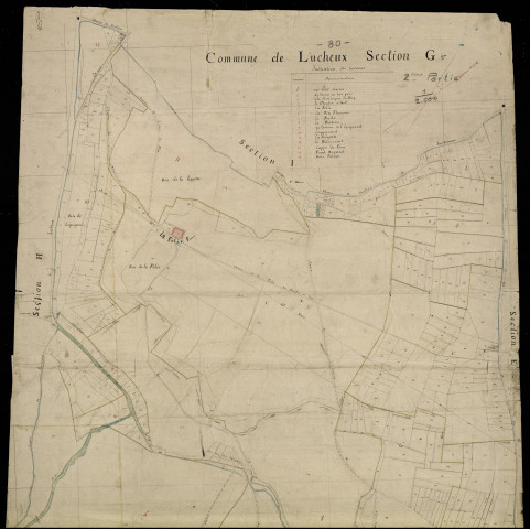 Plan du cadastre napoléonien - Lucheux : G