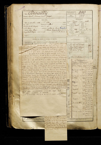 Desailly, Marcel Edouard Louis Georges, né le 08 décembre 1899 à Lille (Nord), classe 1919, matricule n° 890, Bureau de recrutement d'Amiens