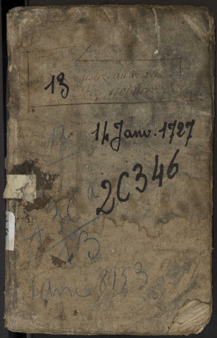 Contrôle des actes du bureau d'Albert pour la période du 14 janvier 1727 au 20 octobre 1727