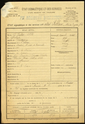 Leblanc, Alcide Eugène Jules, né le 27 juillet 1886 à Grougis (Aisne), classe 1906, matricule n° 941, Bureau de recrutement d'Amiens