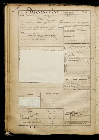 Quennehen, François Augustin Gabriel, né le 02 juin 1897 à Cayeux-sur-Mer (Somme), classe 1917, matricule n° 1560, Bureau de recrutement d'Abbeville