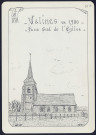 Valines : face sud de l'église en 1980 - (Reproduction interdite sans autorisation - © Claude Piette)