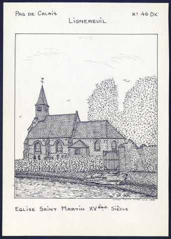 Lignereuil (Pas-de-Calais) : église Saint-Martin - (Reproduction interdite sans autorisation - © Claude Piette)