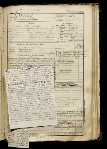 Briois, Alfred Fernand Apollinaire, né le 09 février 1895 à Saulchoy (Pas-de-Calais), classe 1915, matricule n° 426, Bureau de recrutement d'Abbeville