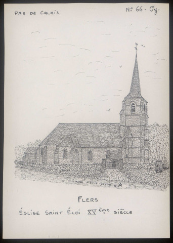 Flers (Pas-de-Calais) : église Saint-Eloi - (Reproduction interdite sans autorisation - © Claude Piette)