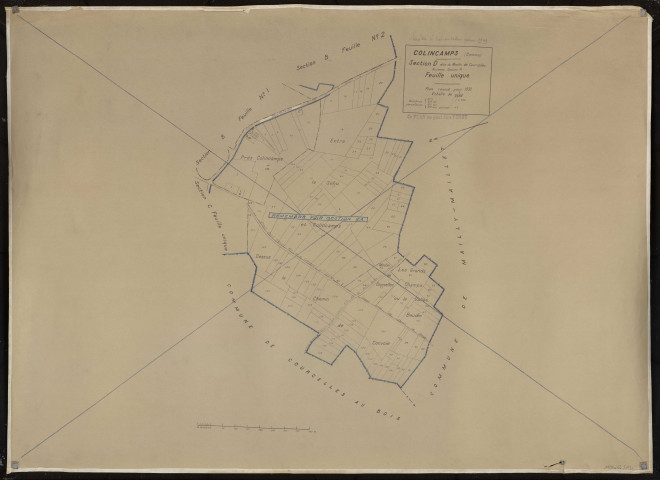 Plan du cadastre rénové - Colincamps : section D