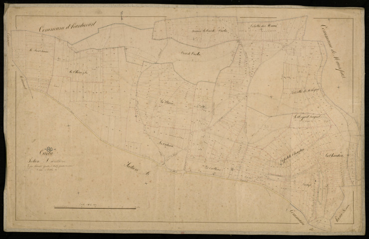 Plan du cadastre napoléonien - Curlu : Bois de Curlu (Le), A