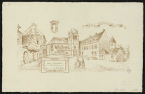 La place de Rantigny vers 1800. J.T. Restituit Rantigny (Oise) 1912