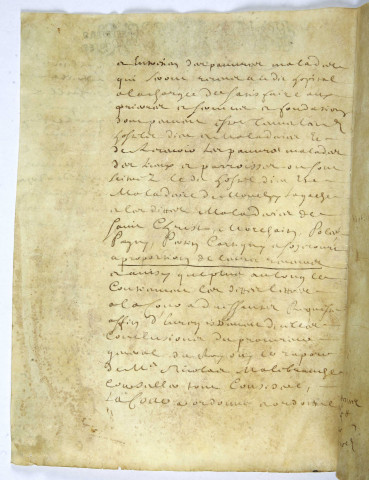 Annexe 3 aux lettres patentes de Louis XIV ordonnant l'union des biens et revenus de diverses maladreries et hotels-Dieu à l'hôpital qui sera rétabli à Athies