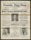 Picardie Ping-Pong. Bulletin mensuel de l'Alfred-Club Abbevillois, numéro 7 - 1ère année